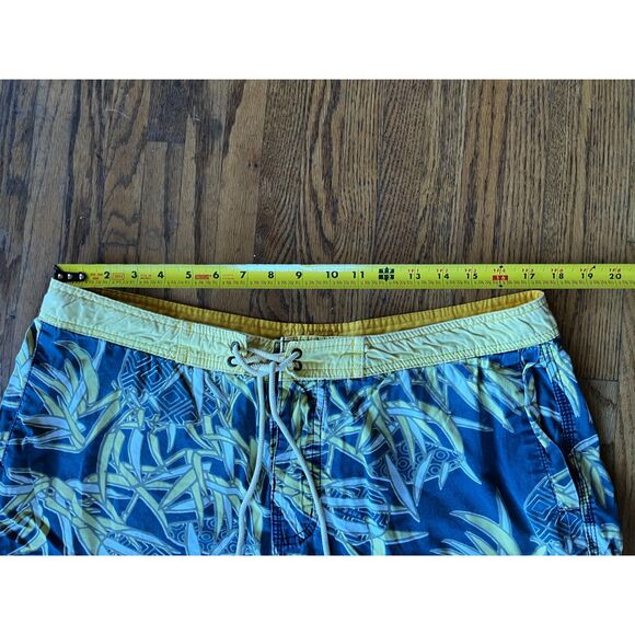 DEUS EX MACHINA Blue Floral Swim Wear Trunks Shorts Mens Size 34 - Picture 7 of 9